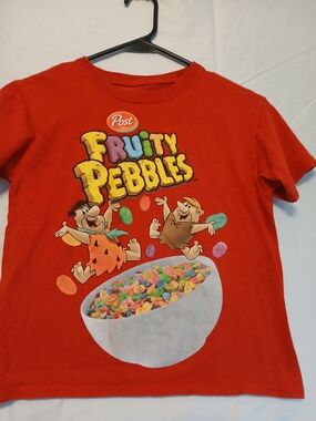 Post Red Fruity Pebbles Kids Short Sleeve Graphic Tee